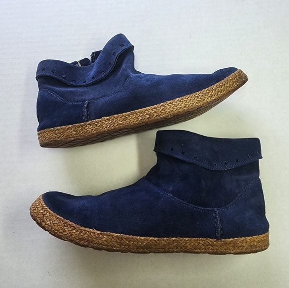 Ugg Blue Suede Ankle Boots 7 - Picture 2 of 8